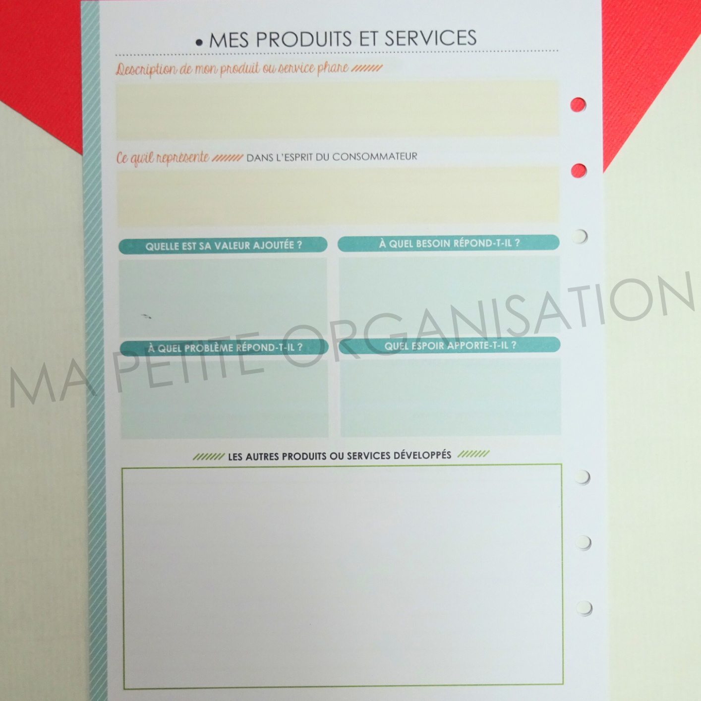 Organiser ma vie pro - recharge pour agenda A5