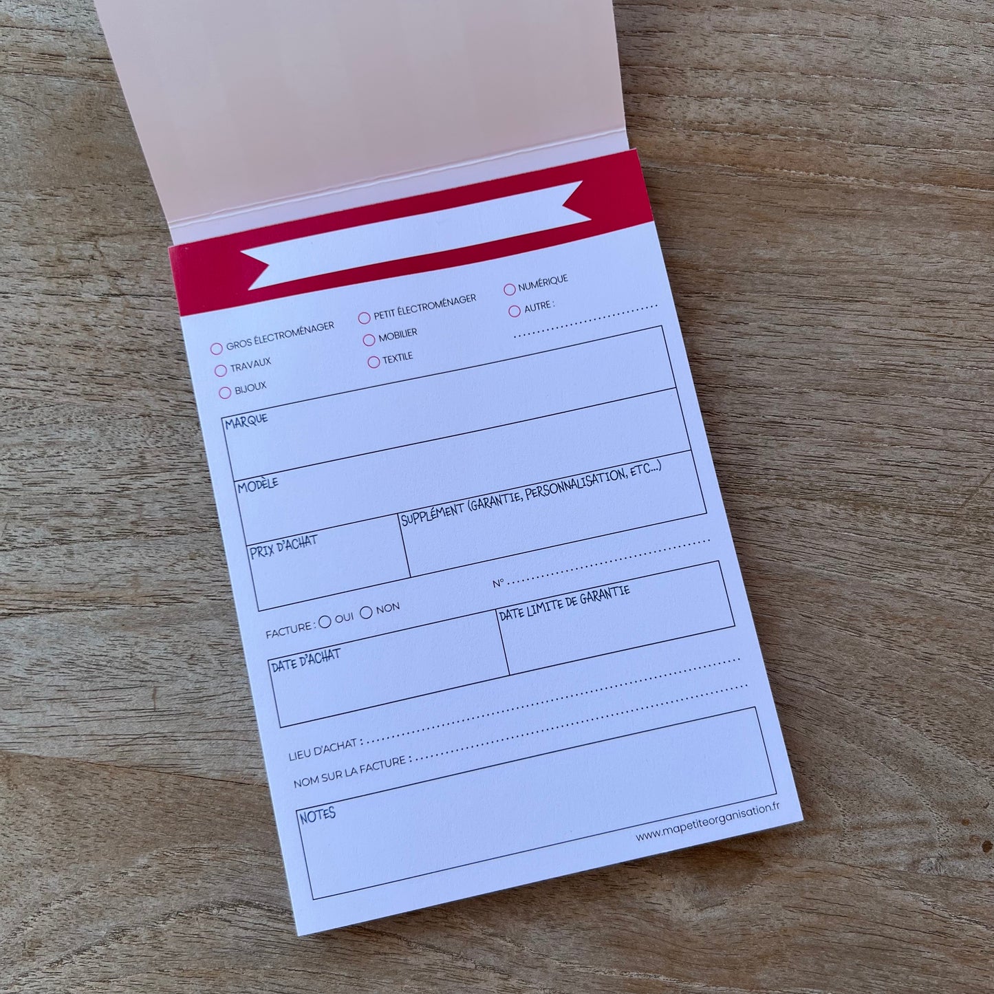 Bloc-notes A6 - Factures et garanties