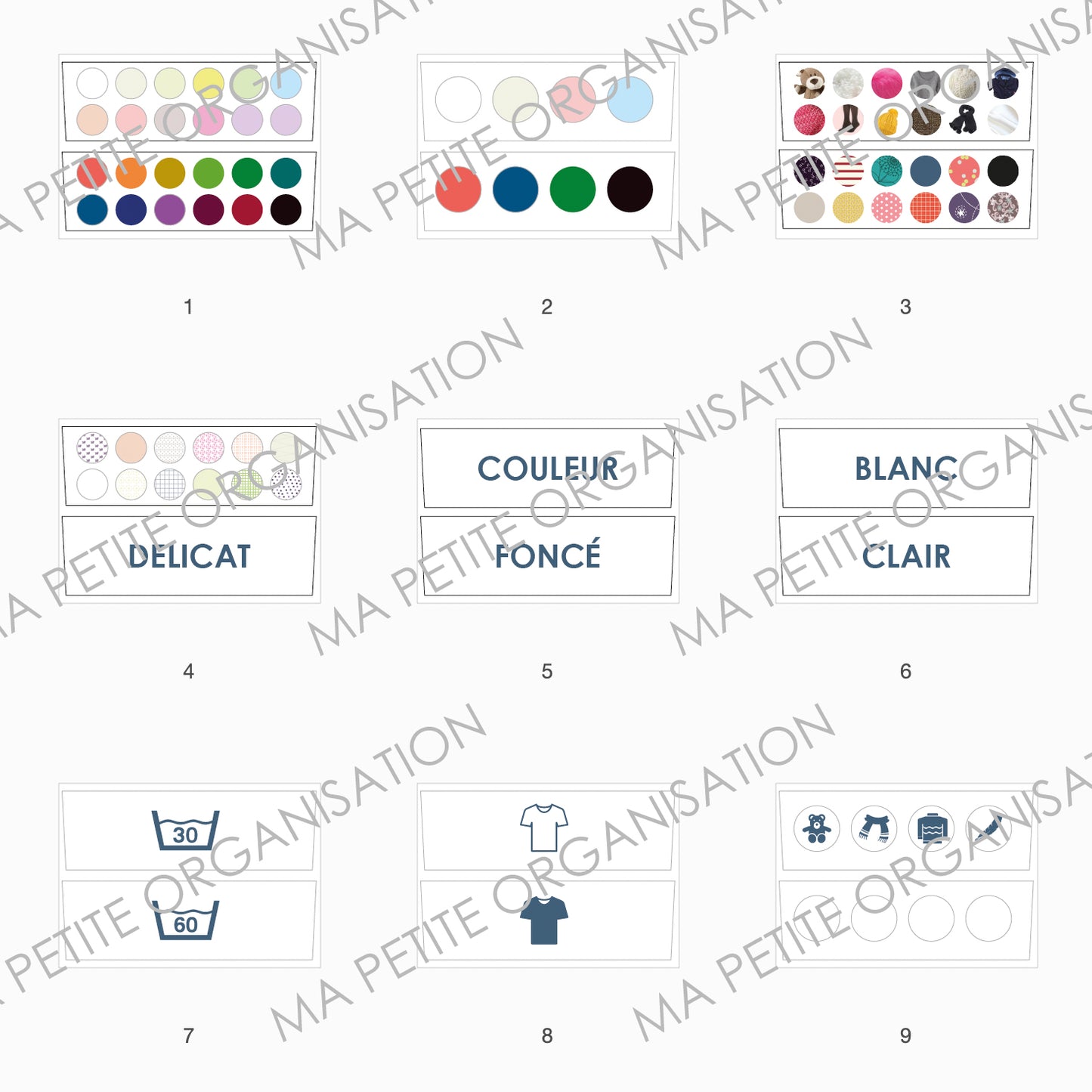 Etiquettes pour panier à linge IKEA