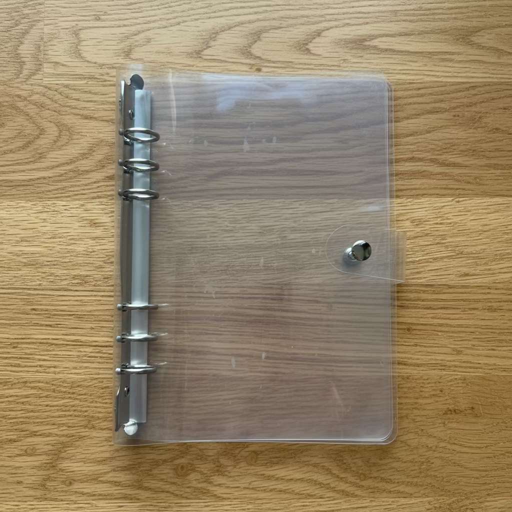 Classeur A5 transparent minimaliste