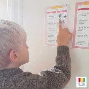 Fiche routine du matin et routine du soir pour enfant tâches quotidiennes | Ma Petite Organisation