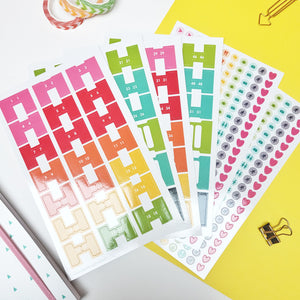 Planches d'étiquettes pour agenda