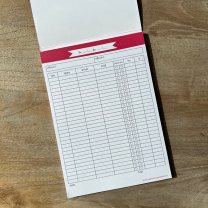 Bloc-notes A5 Mes précieux frais kilométriques