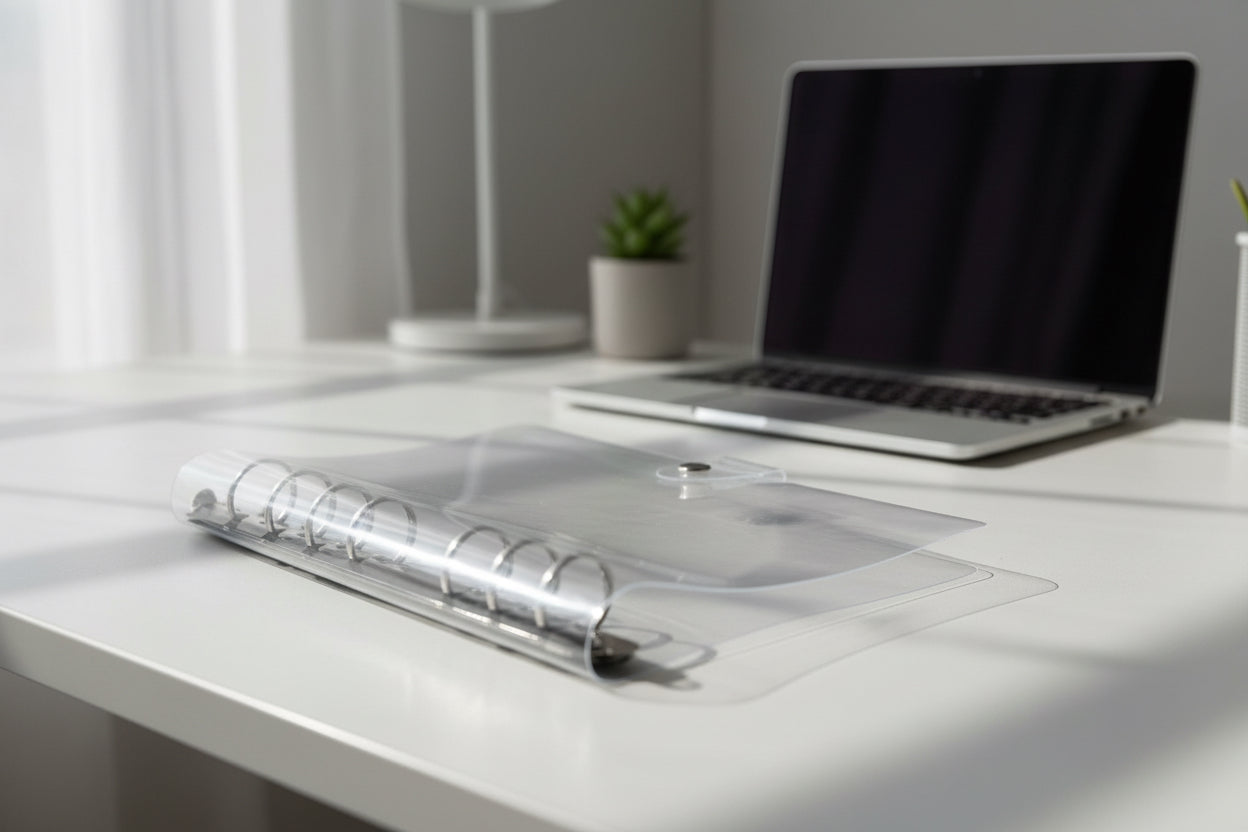 Classeur A5 transparent minimaliste