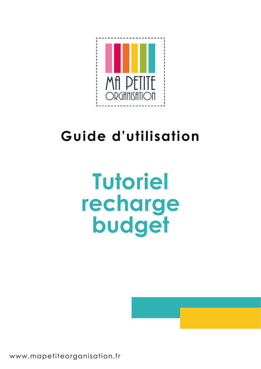 Ebook - Tutoriel recharge budget