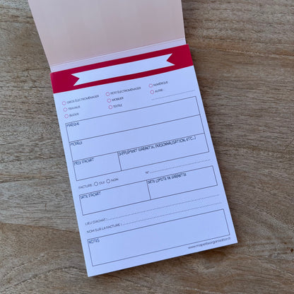 Bloc-notes A6 - Factures et garanties