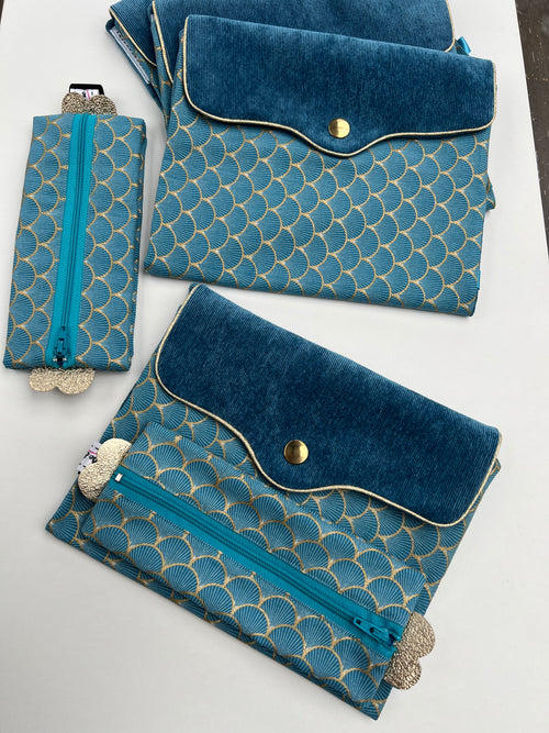 Trousse élastiquée pour agenda ou planner A5