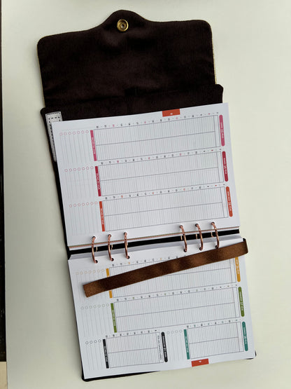 Protège agenda A5 tissu fait main