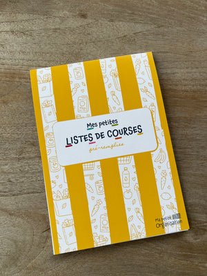 Bloc-notes A5 - Listes de courses pré-remplies