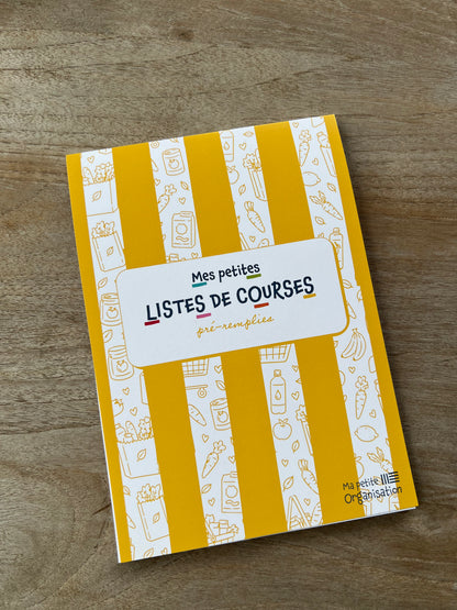 Bloc-notes A5 - Listes de courses pré-remplies