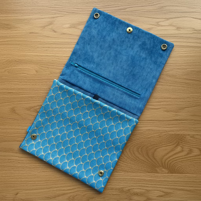 Protège agenda 2 en 1 tissu fait main