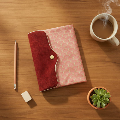 Protège agenda A5 tissu fait main
