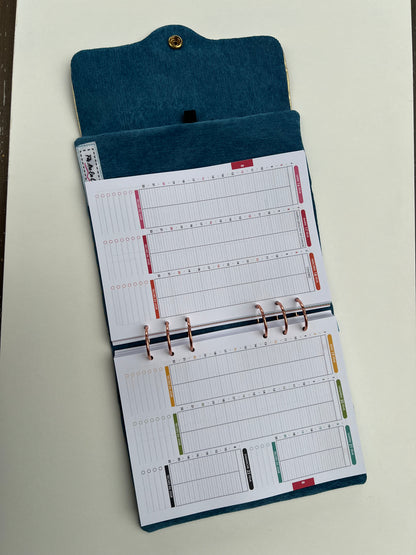 Protège agenda A5 tissu fait main