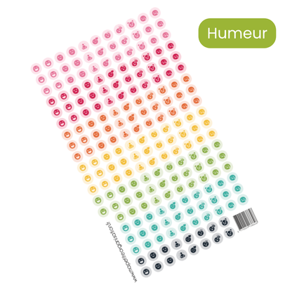 Planches d'étiquettes icônes thématiques